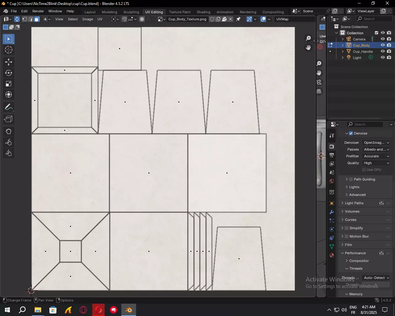 High Quality Ceramic Cup 3D Model Blender And PBR Ready Low-poly 3D model_7