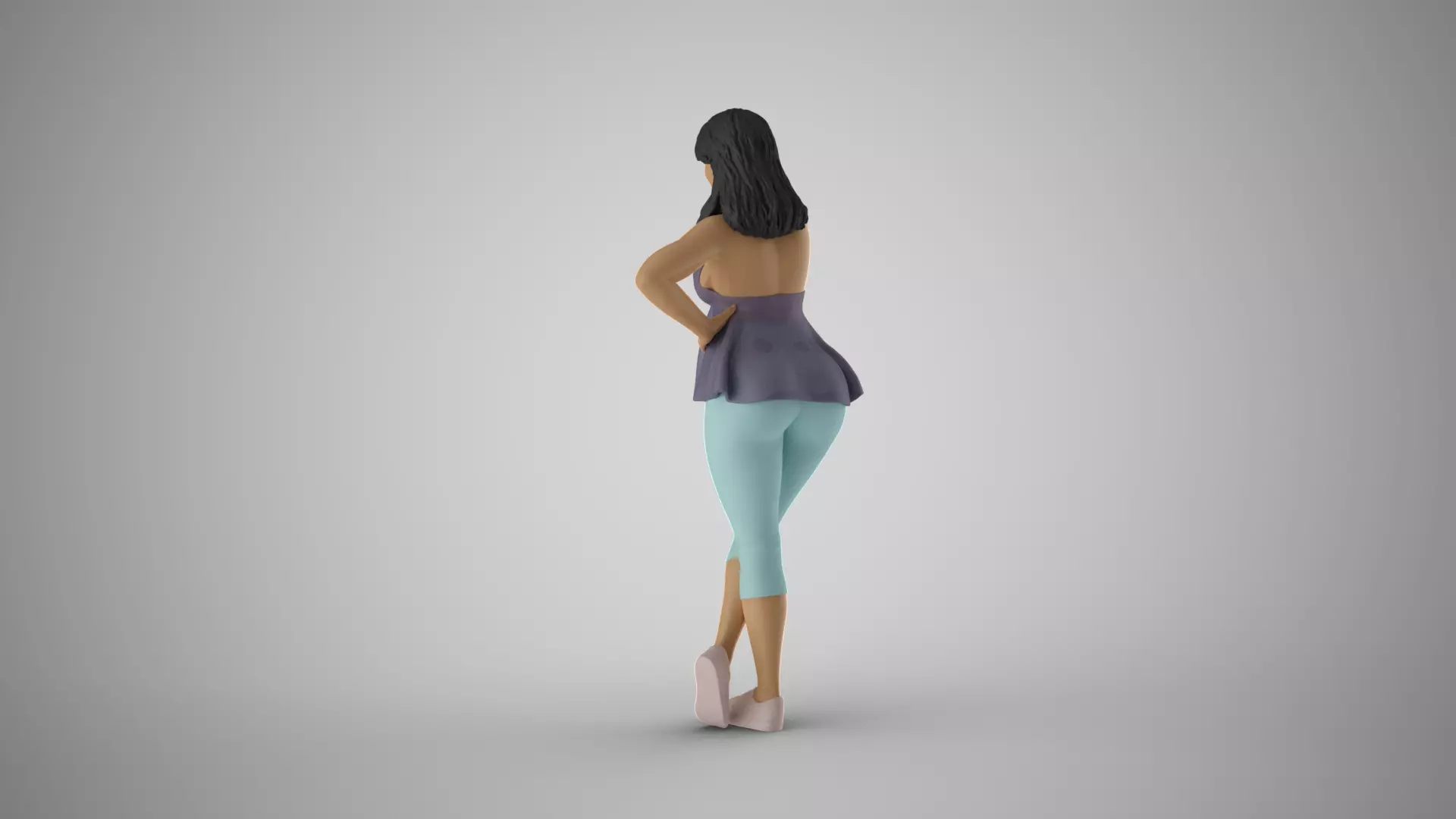 Contemplative Woman 3D print model_8