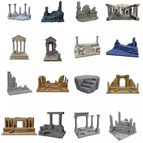 Pack Greek Dioramas Saint Seiya x16