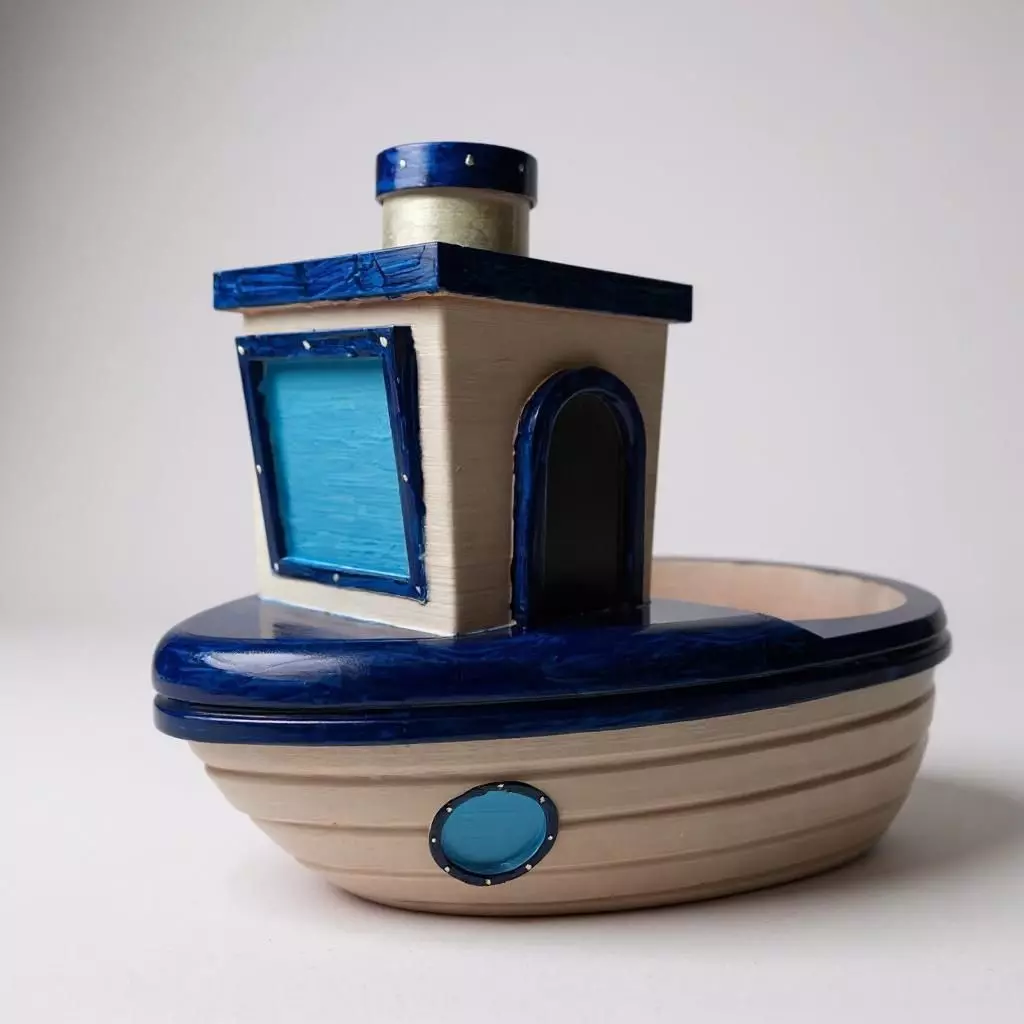 Benchy boat spiral washing bowl for kitchen 3D print model