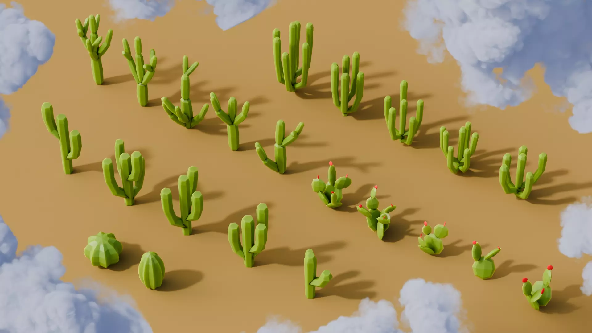Low Poly Desert Biome Repack 3D Model Collection_8