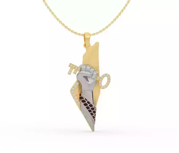 Jarusalem pendant key kudus free palestine 
