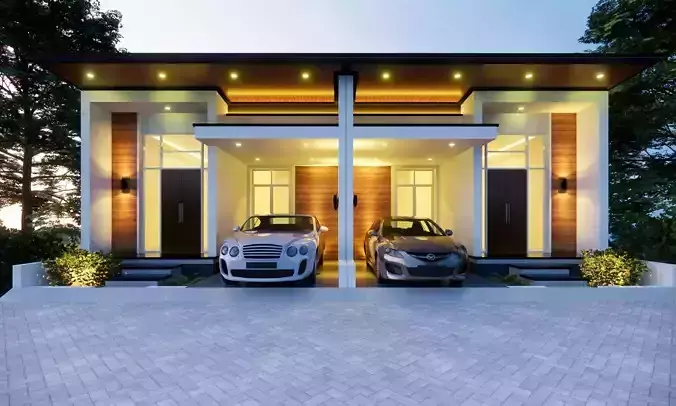 3D House Design Model Facade Only 4 3D model