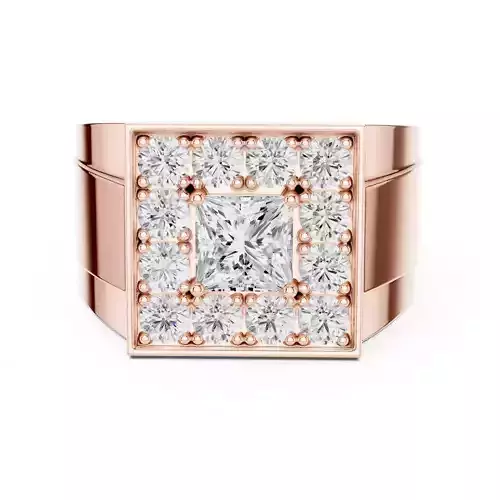 Princess and Round Cut Engagement Wedding Ring 3DM STL Video