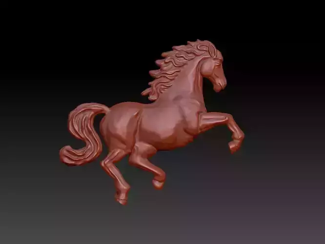Horse Relief 3D print model