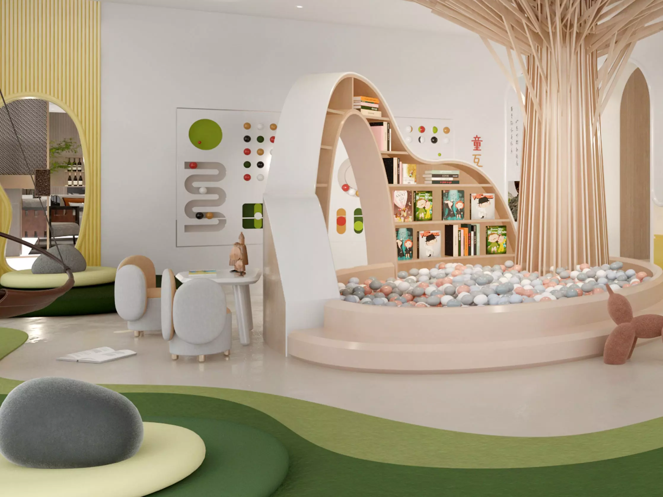kindergarten Low-poly 3D model_2