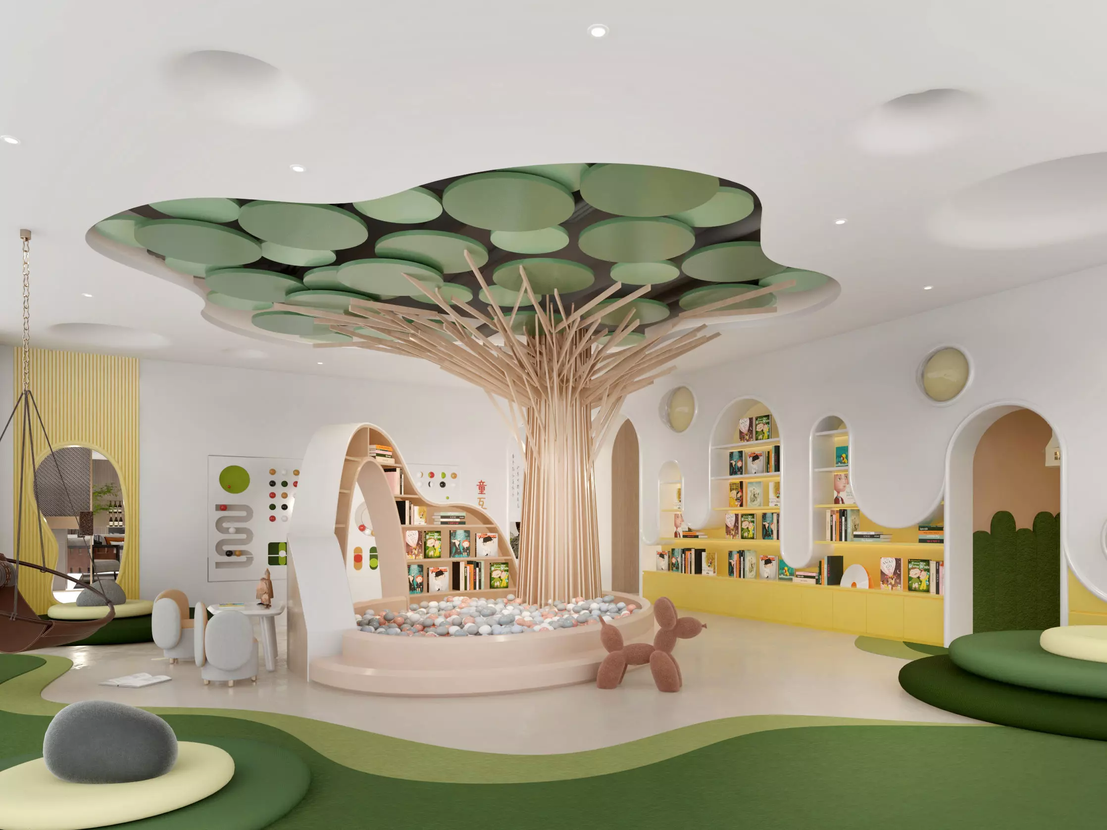 kindergarten Low-poly 3D model_0