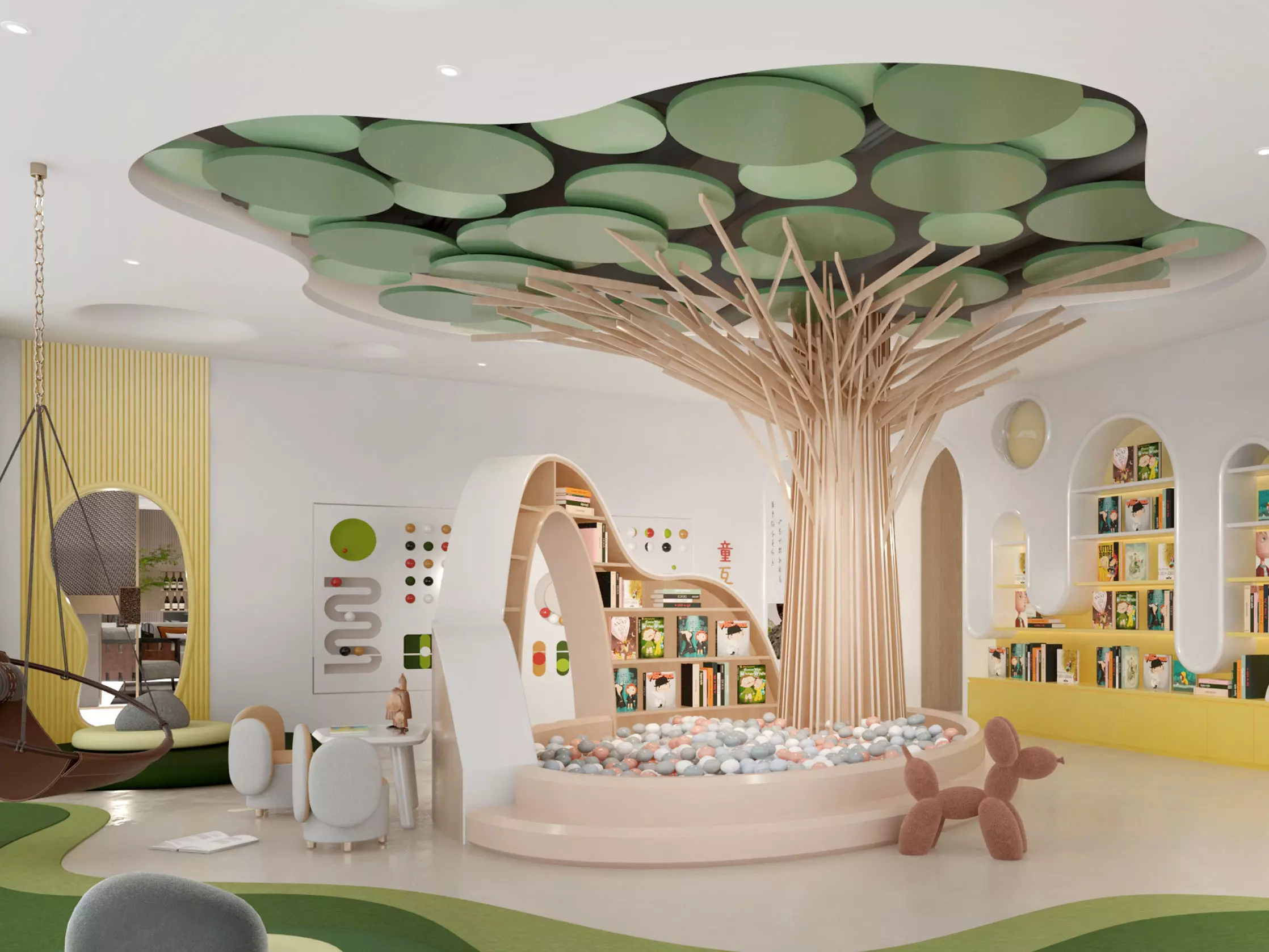 kindergarten Low-poly 3D model_1