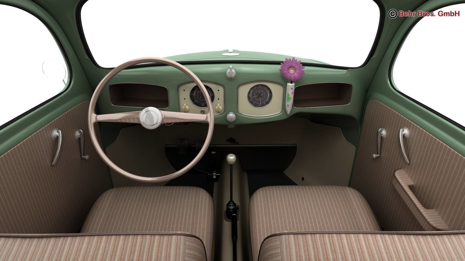 Volkswagen Beetle 1951 Deluxe 3D model_13