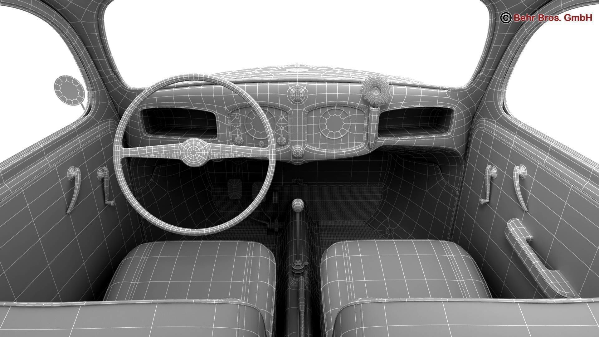 Volkswagen Beetle 1951 Deluxe 3D model_28