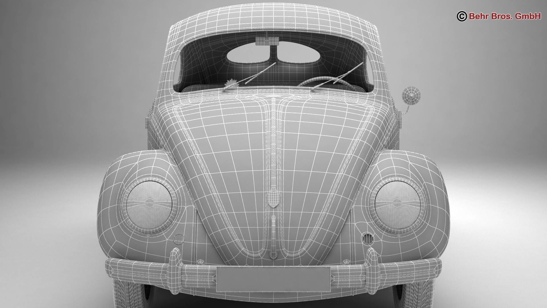 Volkswagen Beetle 1951 Deluxe 3D model_21