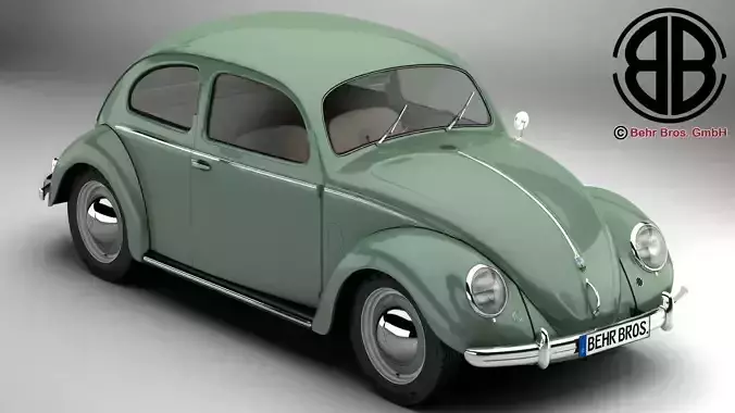 Volkswagen Beetle 1951 Deluxe 3D model