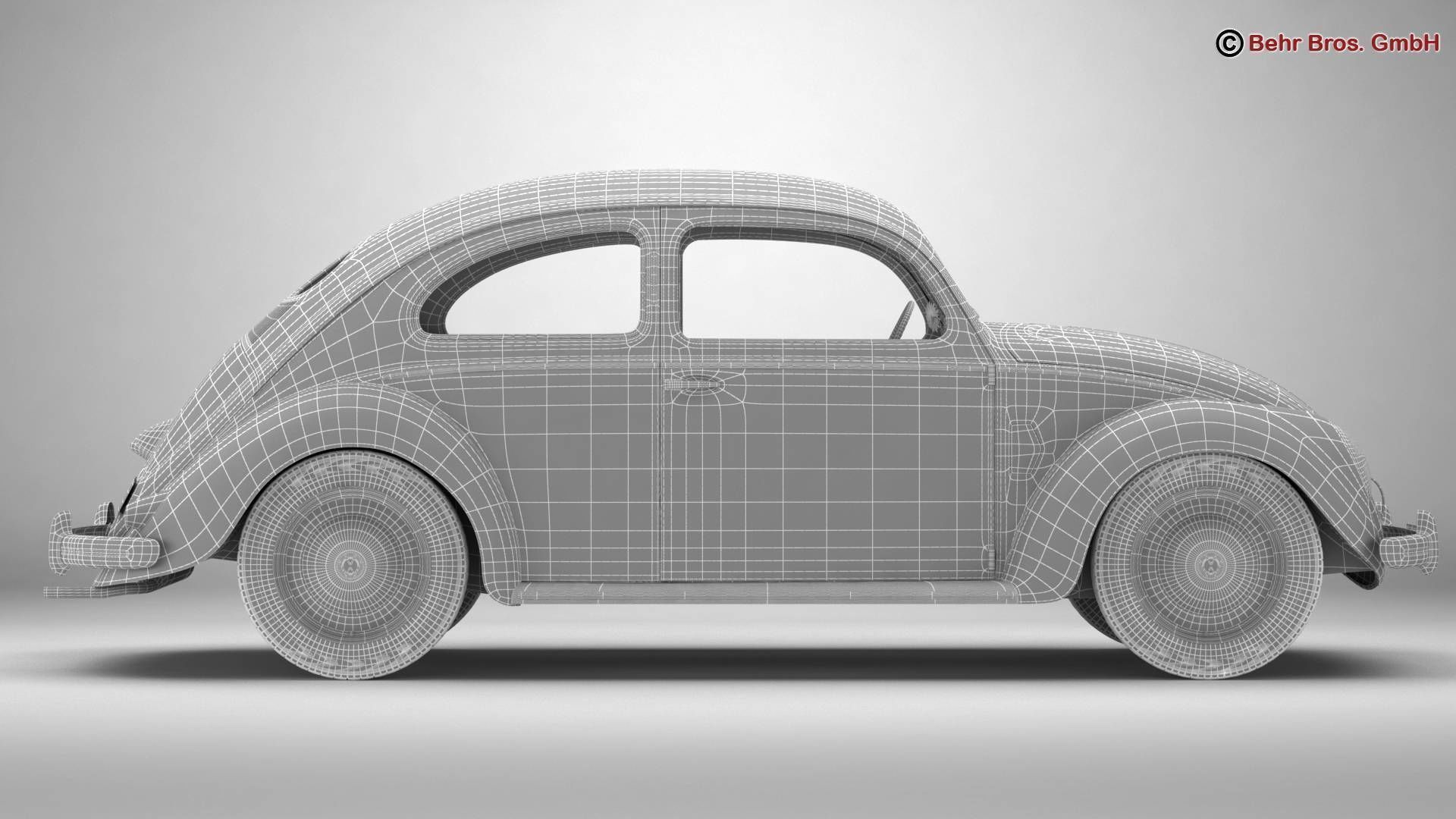 Volkswagen Beetle 1951 Deluxe 3D model_20