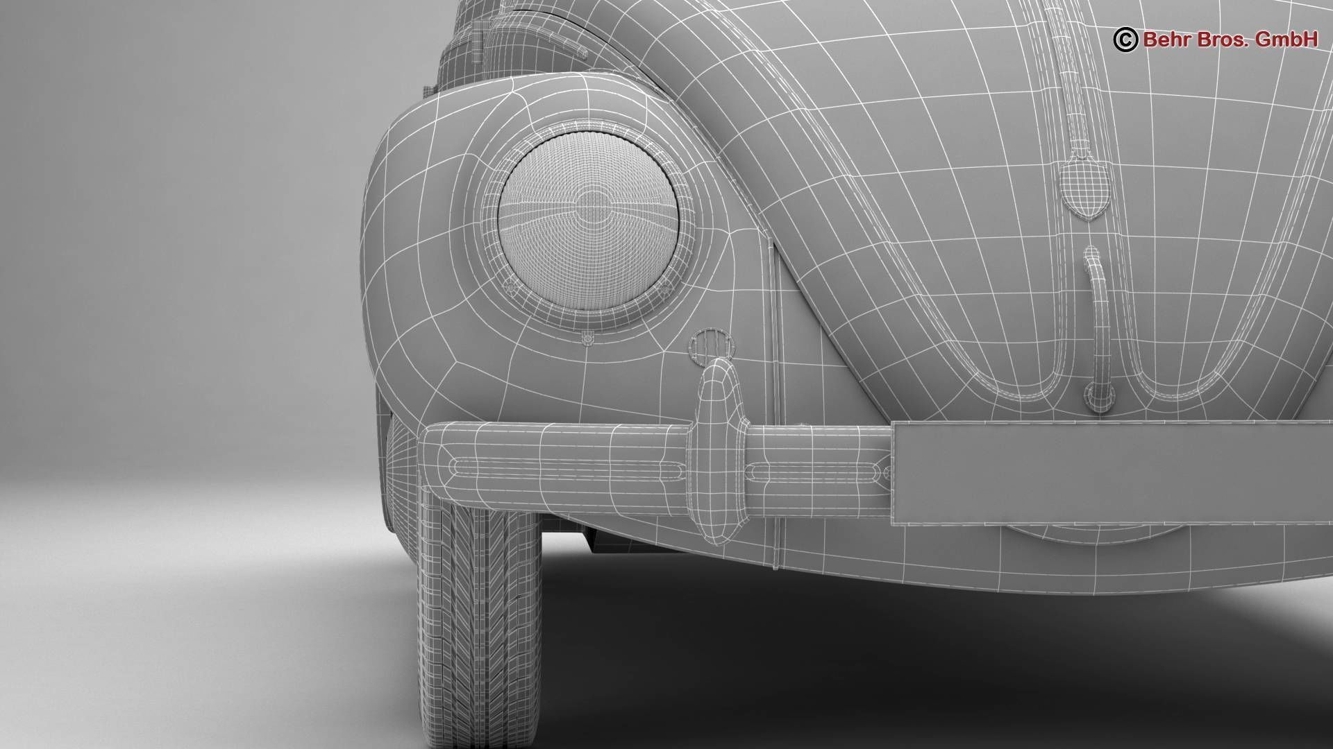 Volkswagen Beetle 1951 Deluxe 3D model_22