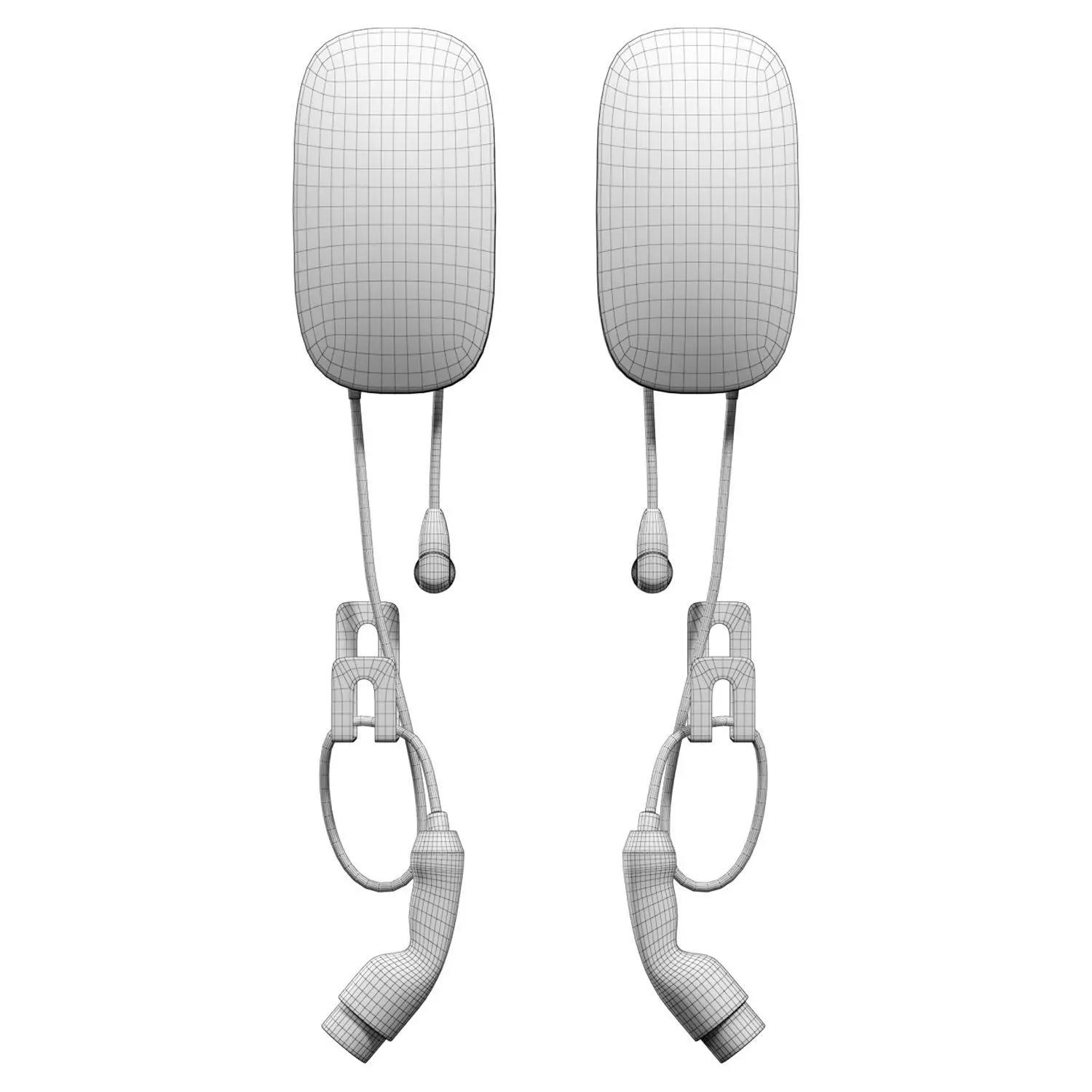 Silk Rect Wallbox Charger Low-poly 3D model_6