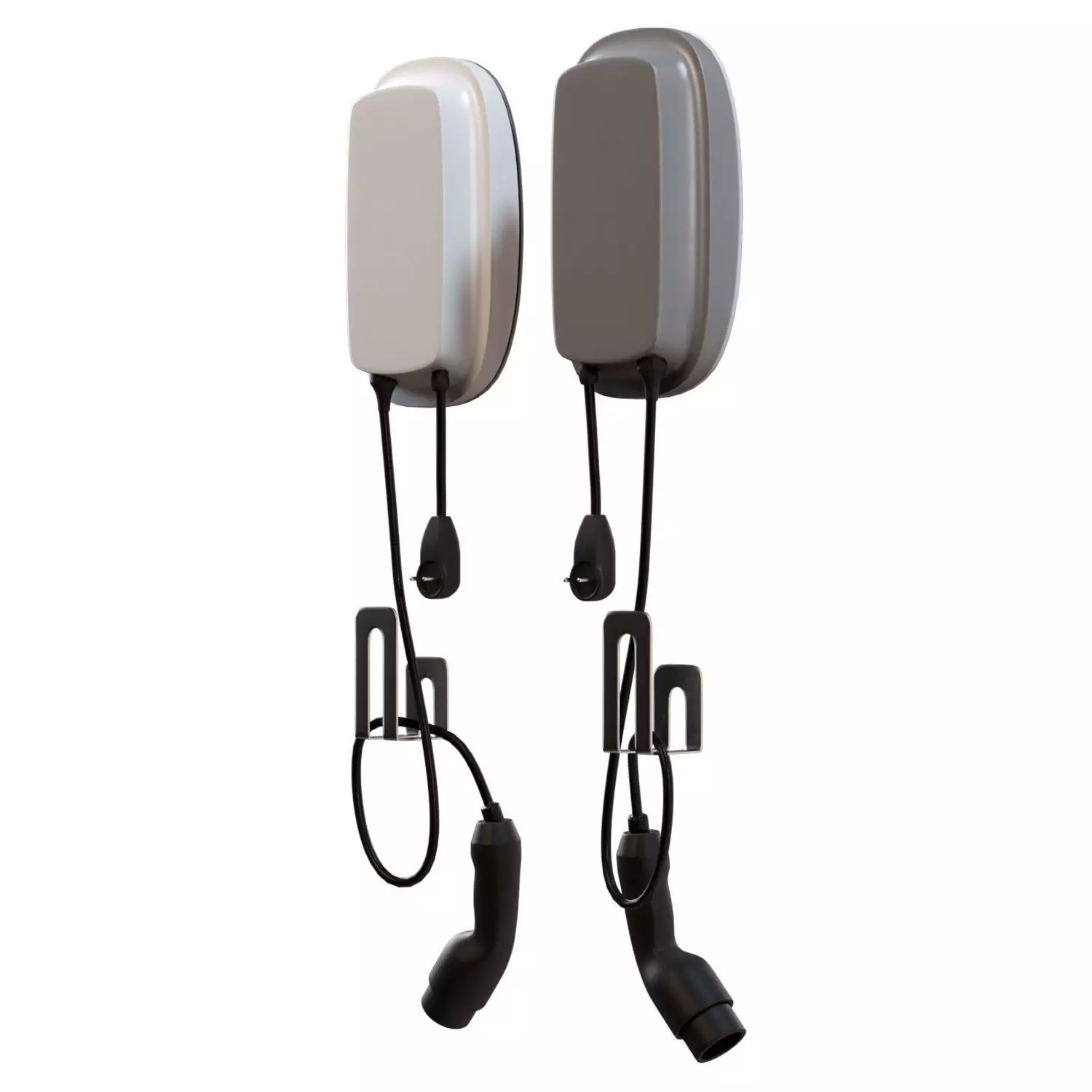 Silk Rect Wallbox Charger Low-poly 3D model_3