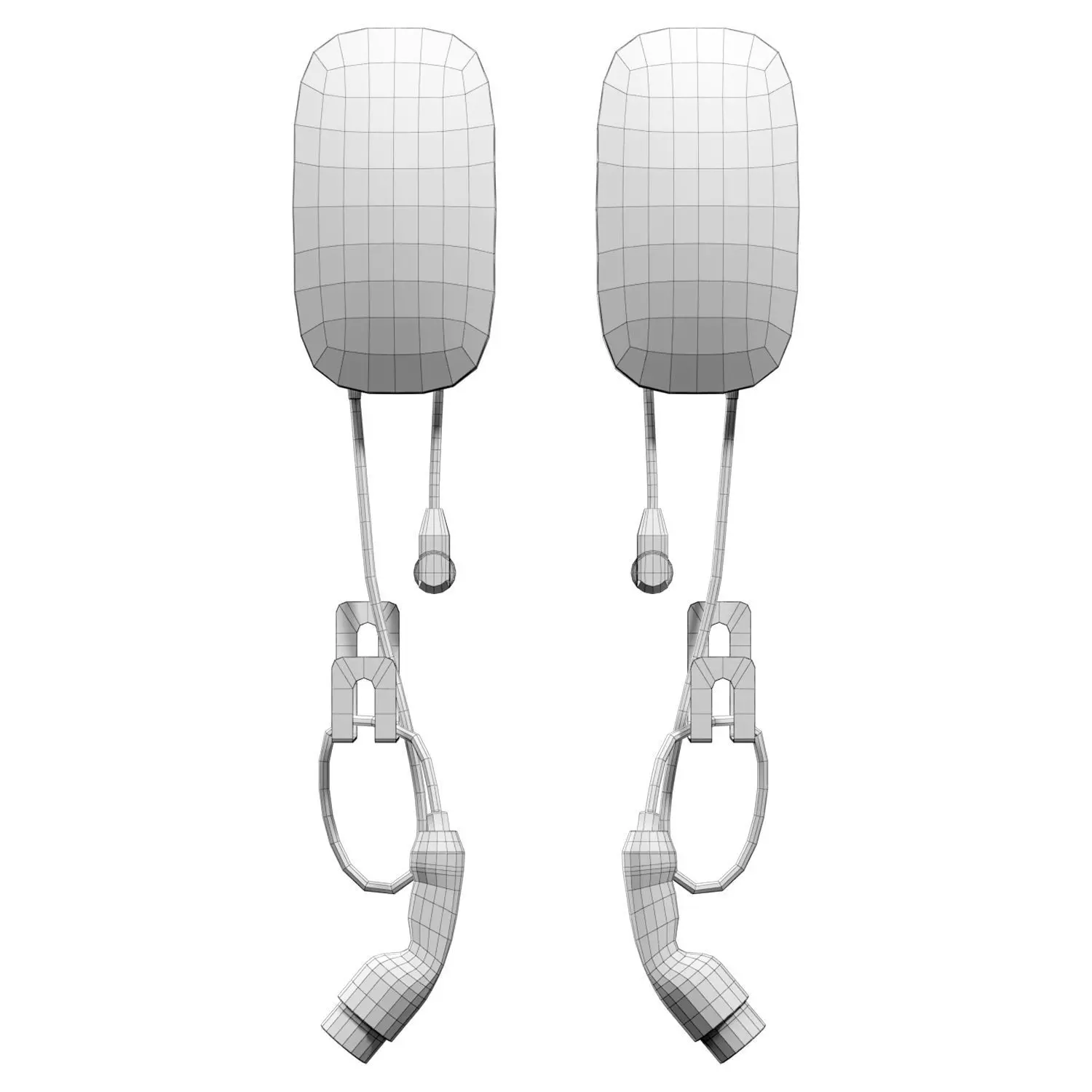 Silk Rect Wallbox Charger Low-poly 3D model_5