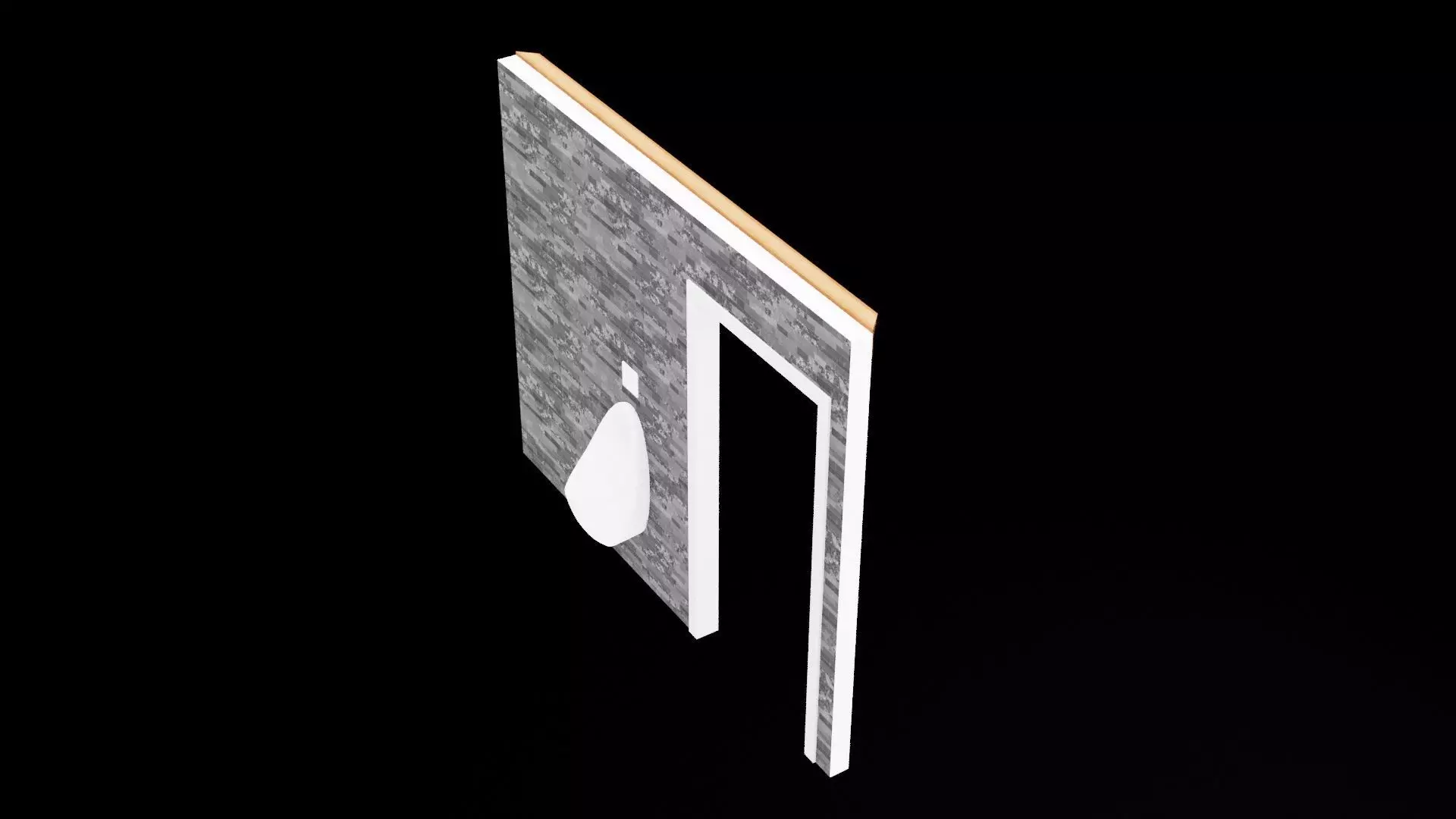 Wall Architectural  Low-poly 3D model_6