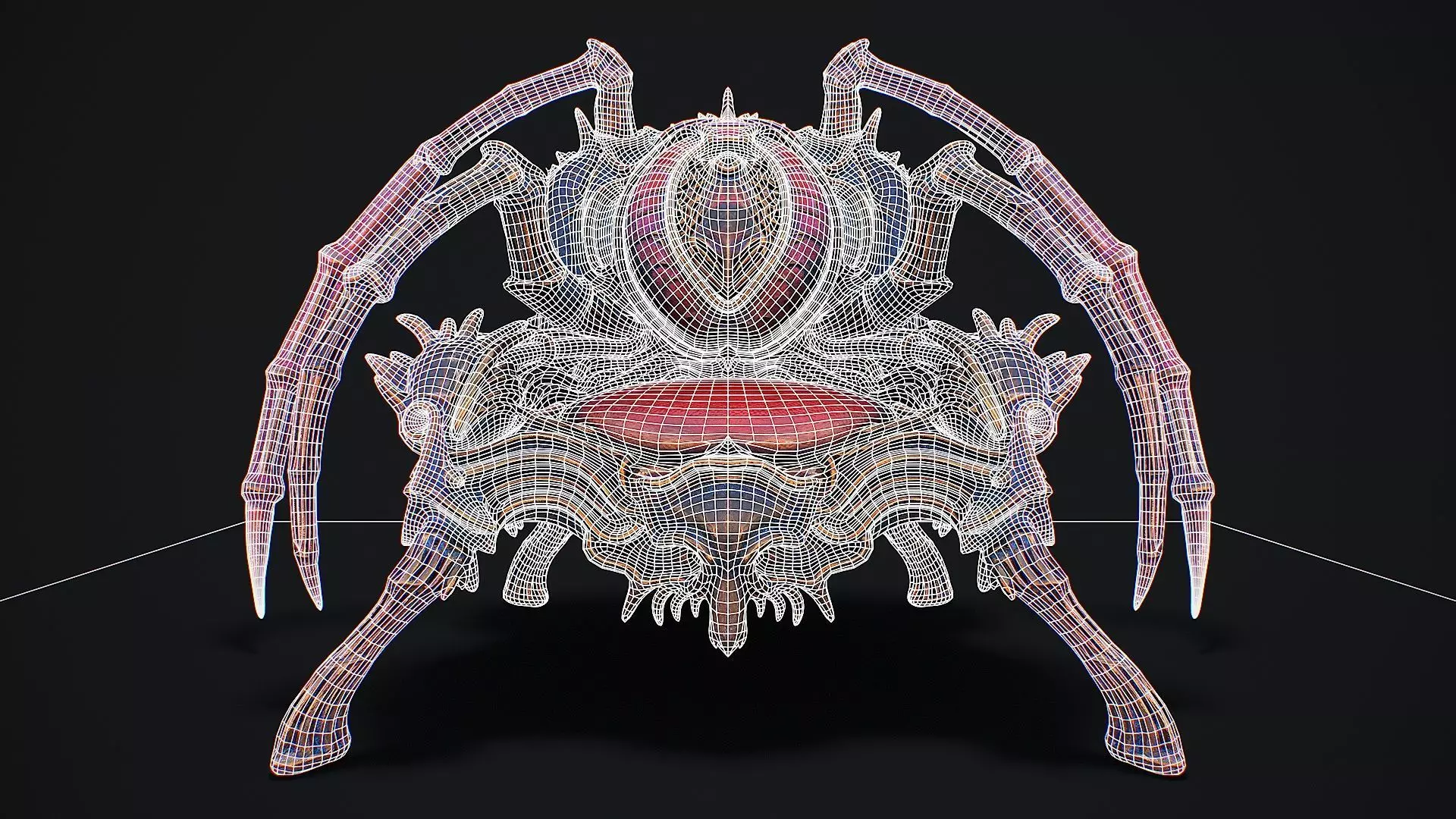 Fantasy Throne 9 game ready 3d model Low-poly 3D model_8