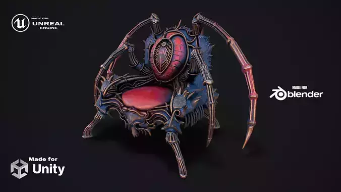 Fantasy Throne 9 game ready 3d model