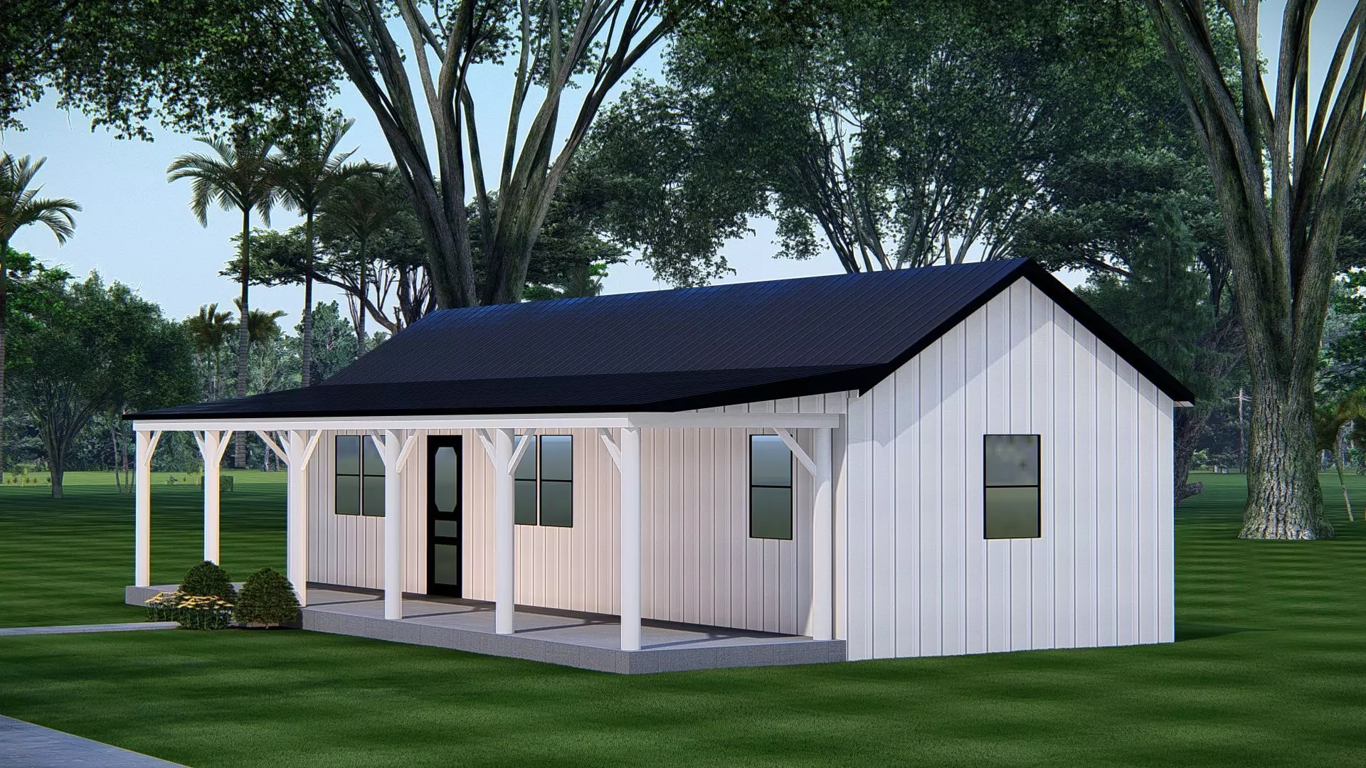 Modern Barndominium 3D Model  Barn Style Residence Design 3D model_5