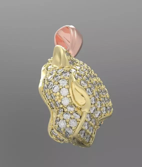 Tiger pendant 3D print model_0