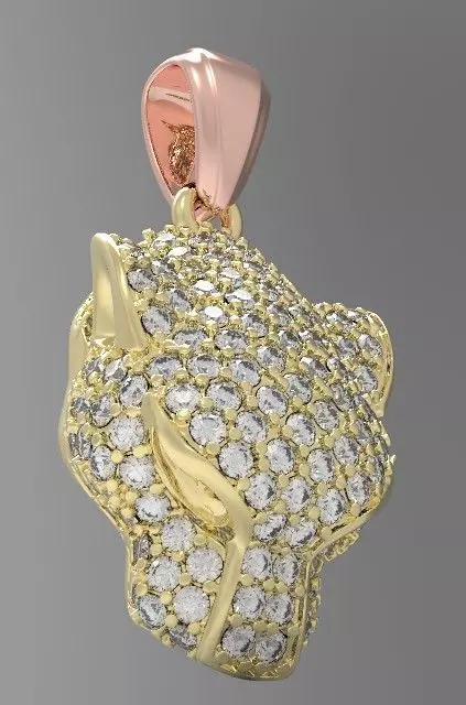 Tiger pendant 3D print model_1