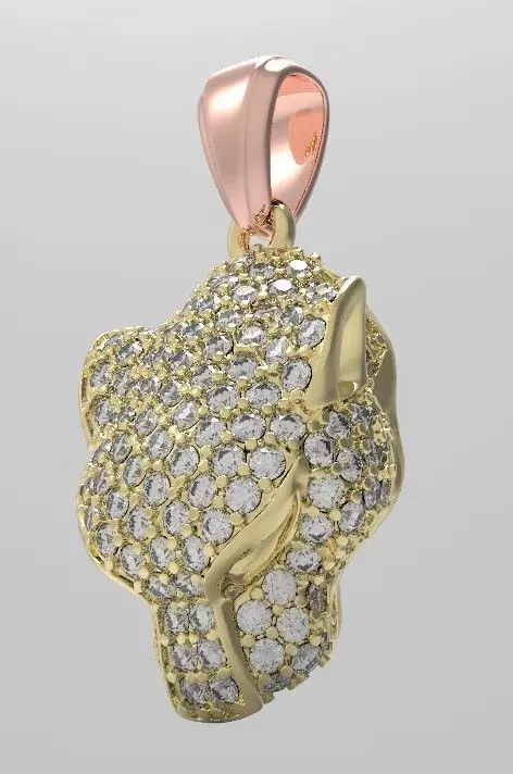 Tiger pendant 3D print model_2