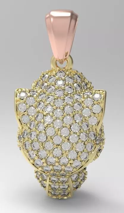 Tiger pendant 3D print model_4