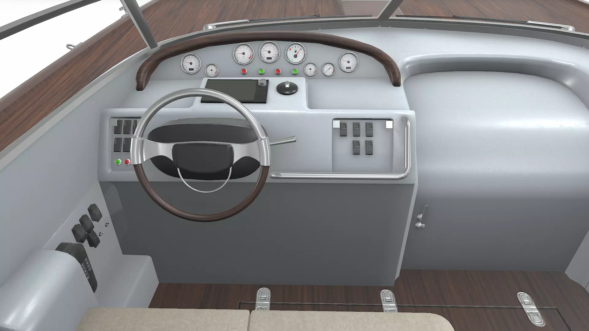 Luxury Speedboat Low-poly PBR Low-poly 3D model_4