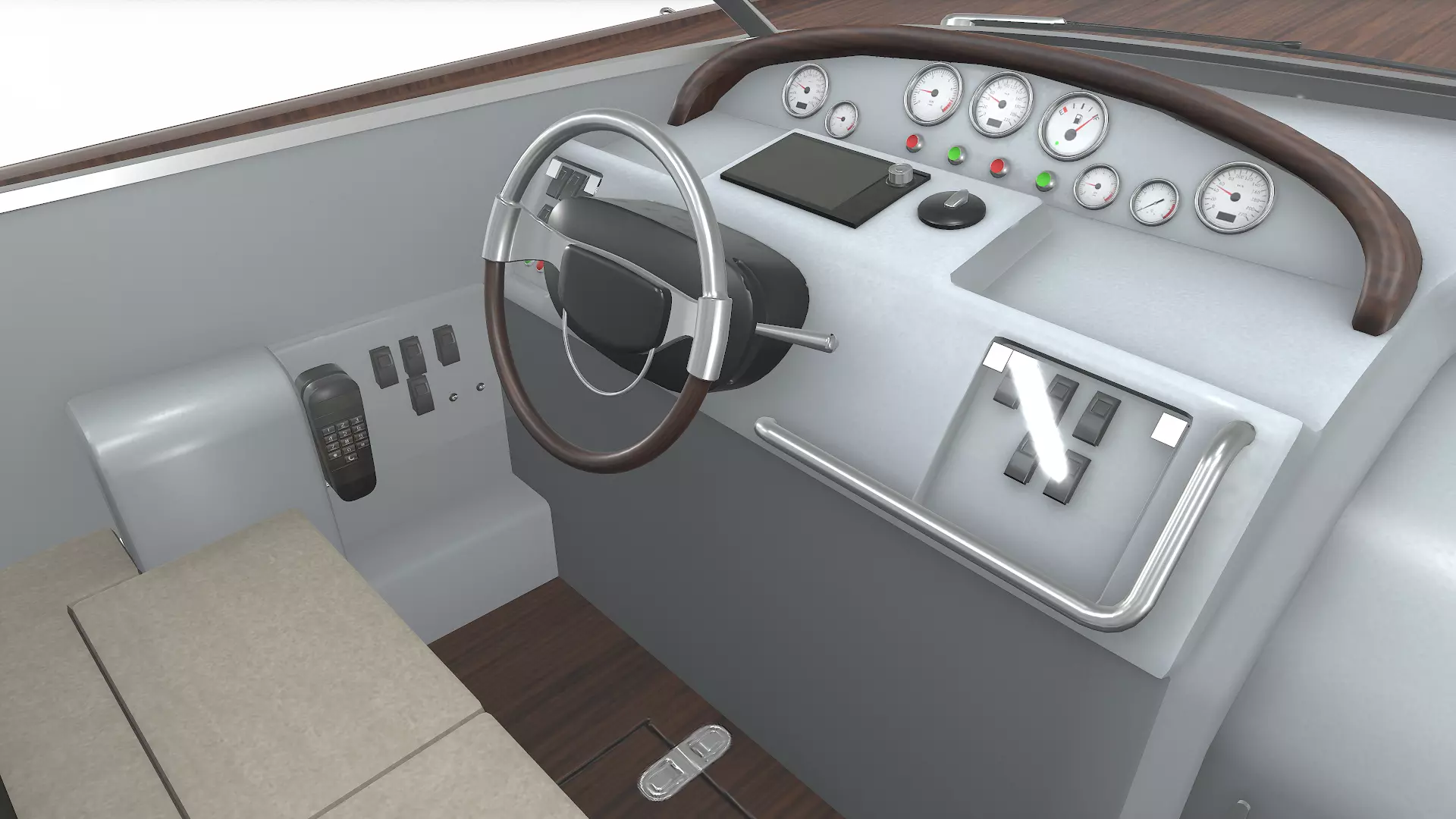 Luxury Speedboat Low-poly PBR Low-poly 3D model_5