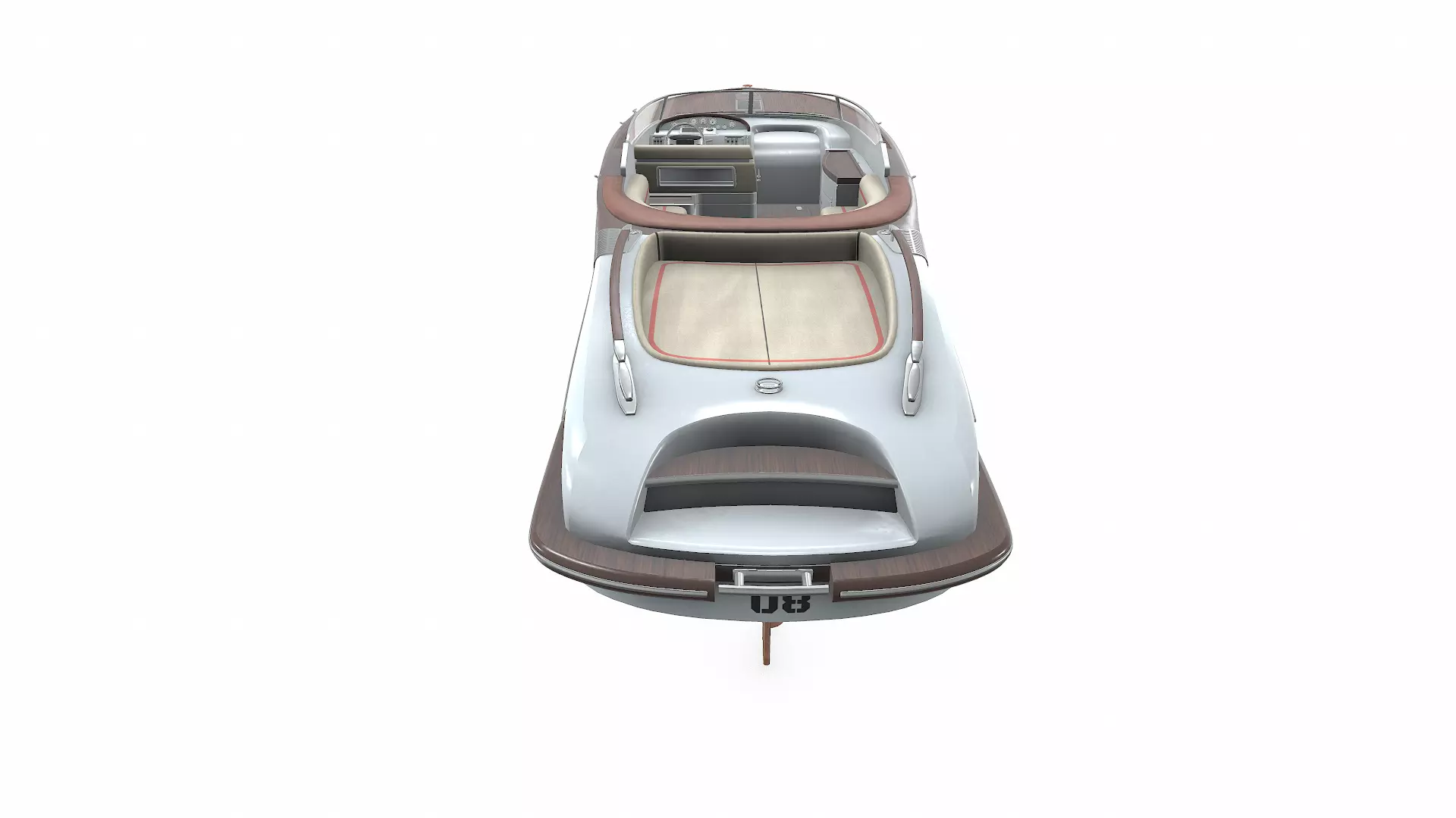 Luxury Speedboat Low-poly PBR Low-poly 3D model_9