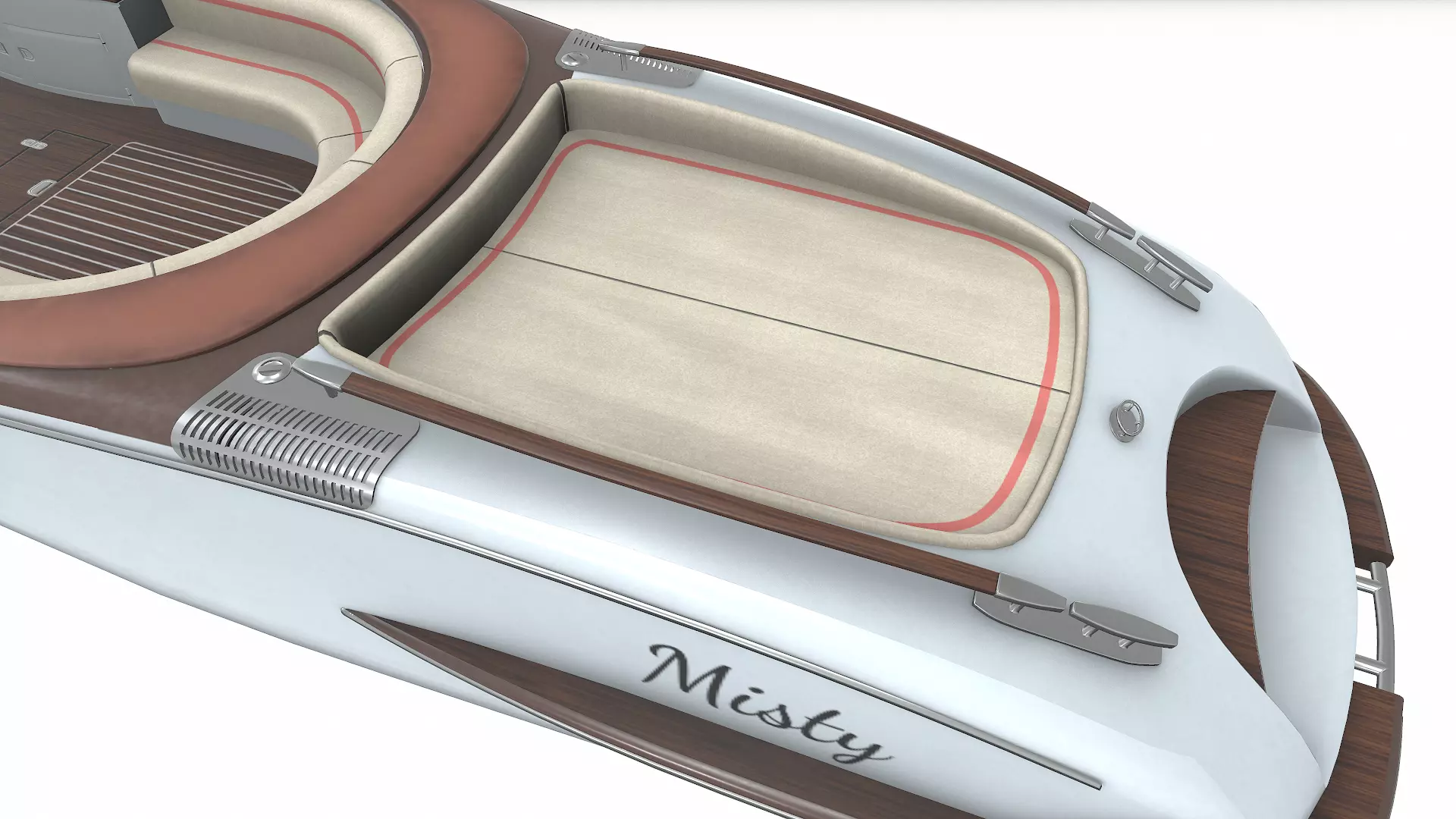 Luxury Speedboat Low-poly PBR Low-poly 3D model_26