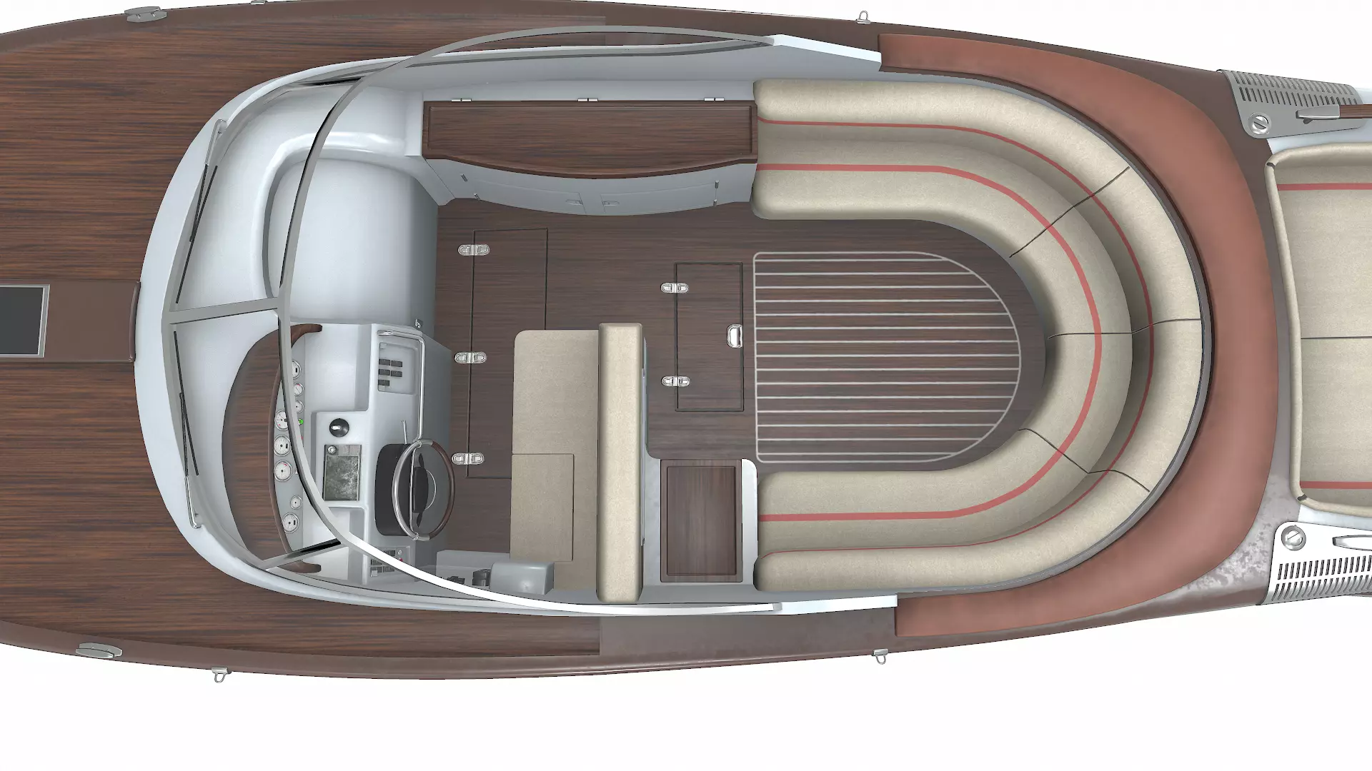 Luxury Speedboat Low-poly PBR Low-poly 3D model_22