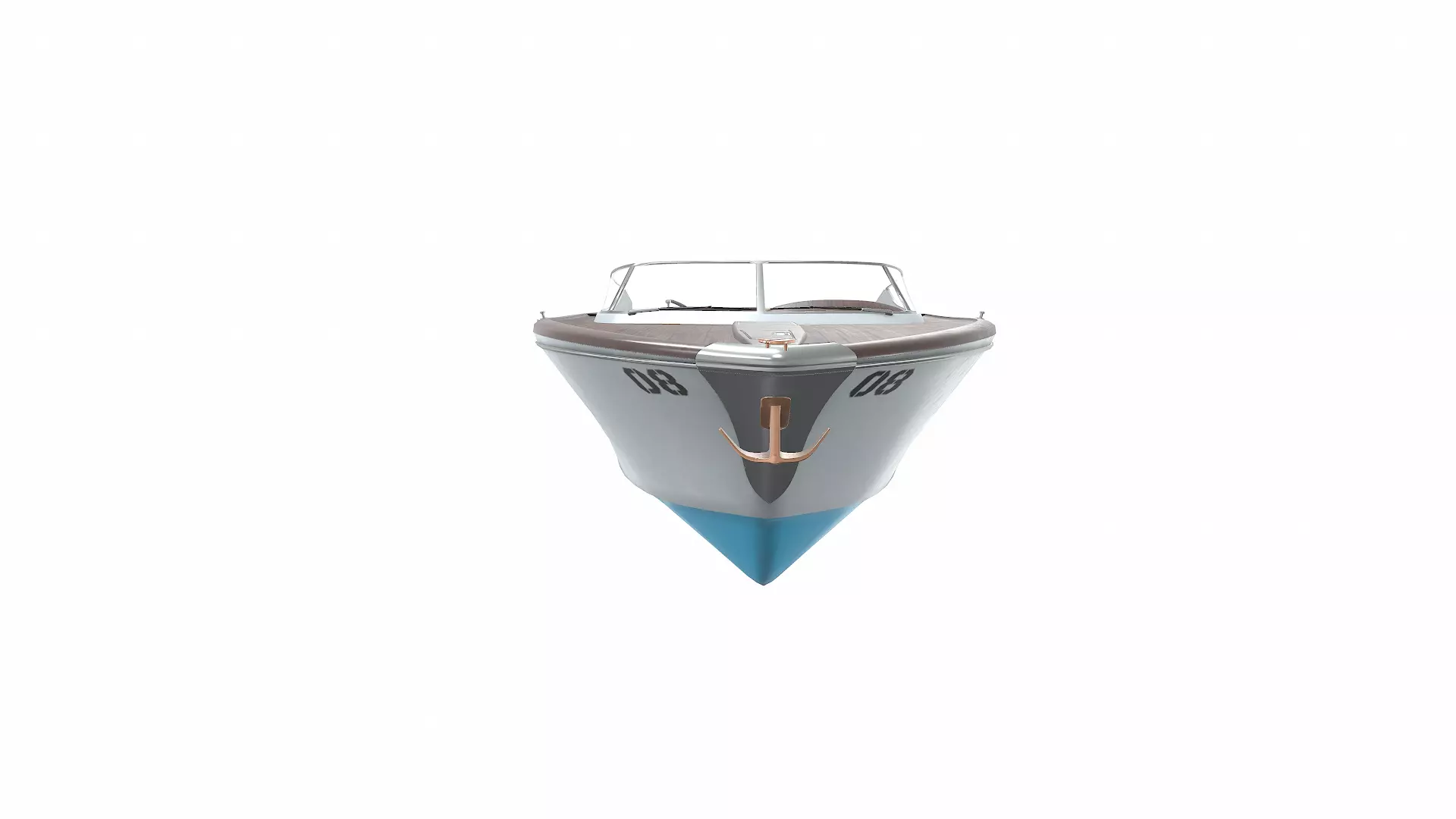 Luxury Speedboat Low-poly PBR Low-poly 3D model_17