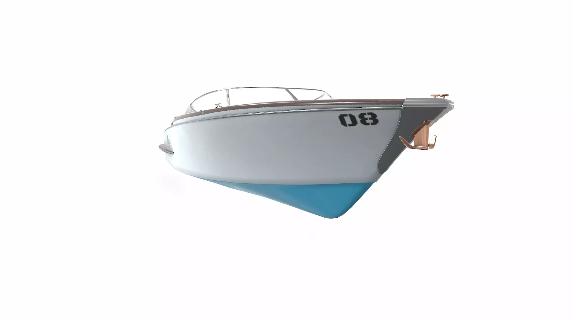 Luxury Speedboat Low-poly PBR Low-poly 3D model_16
