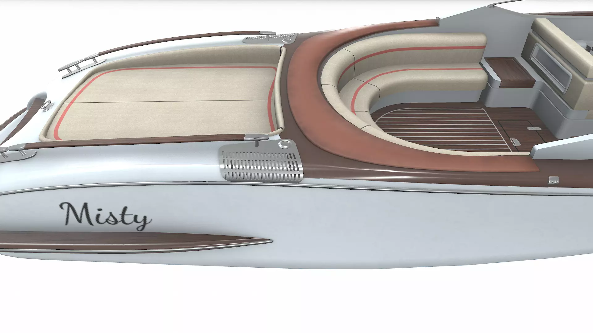 Luxury Speedboat Low-poly PBR Low-poly 3D model_33