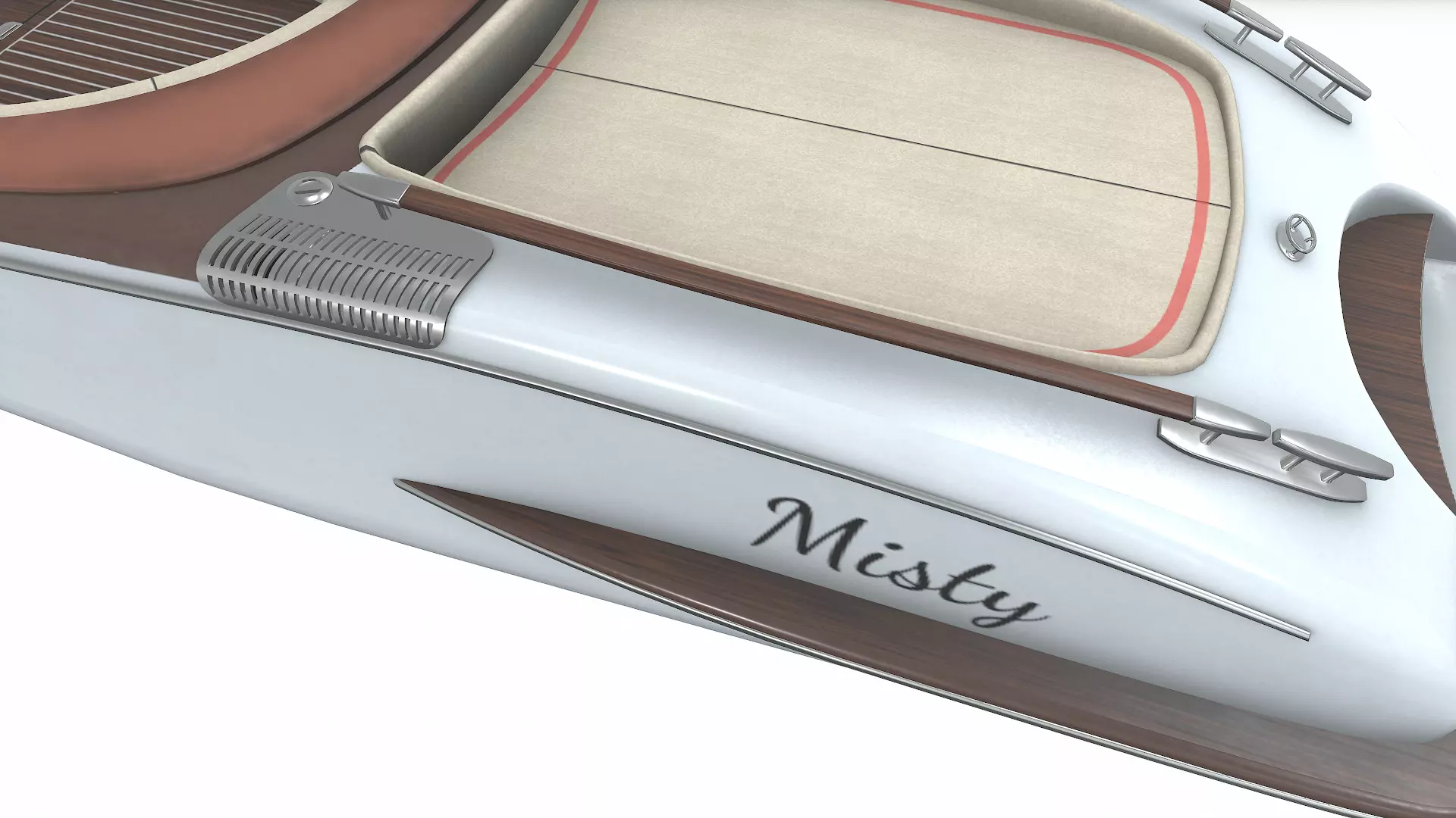 Luxury Speedboat Low-poly PBR Low-poly 3D model_32