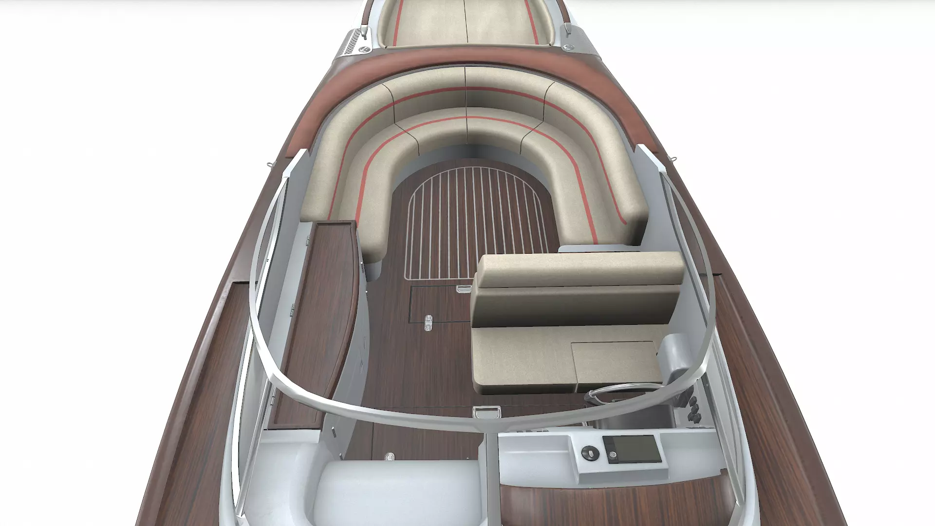 Luxury Speedboat Low-poly PBR Low-poly 3D model_25