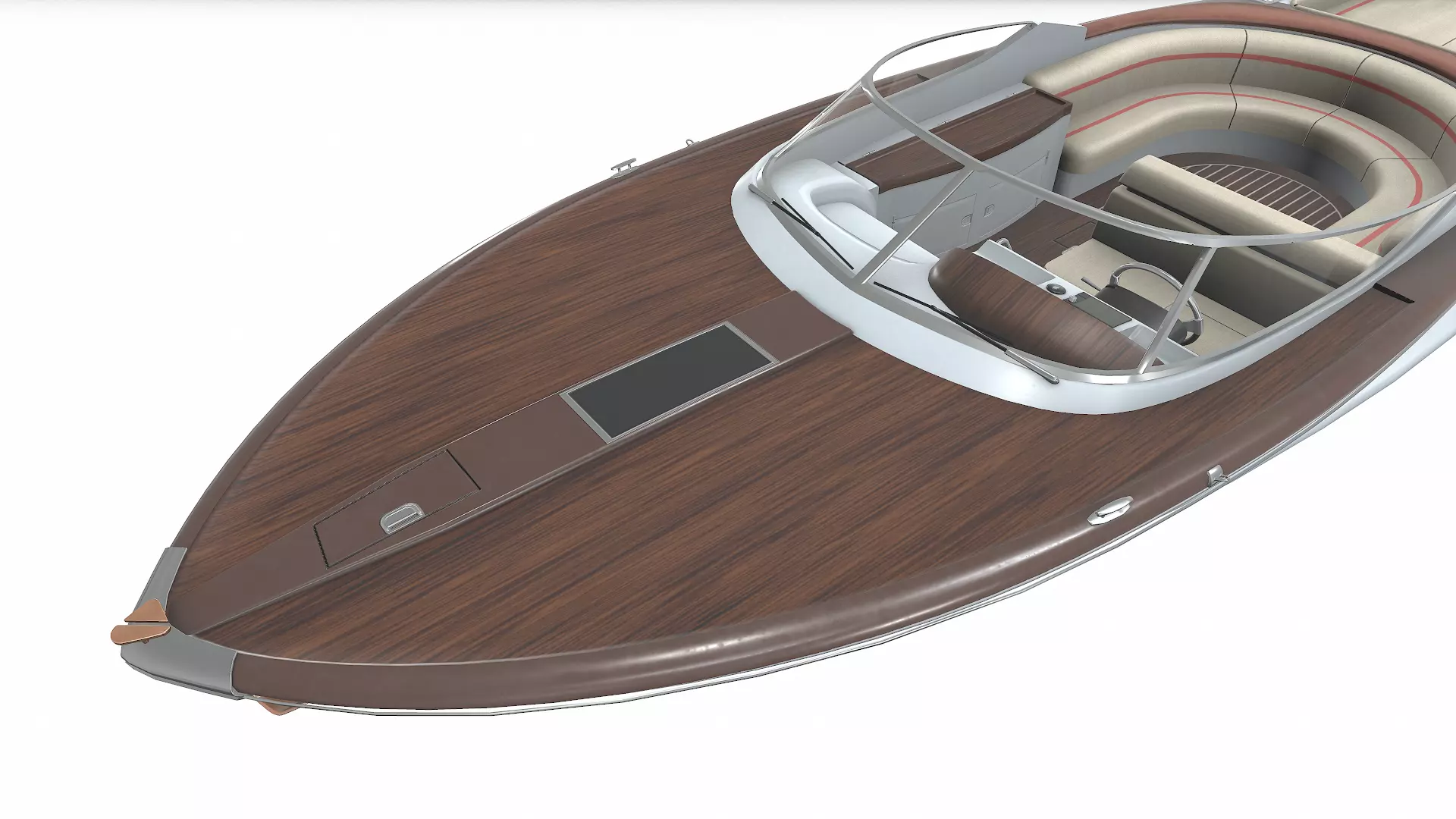 Luxury Speedboat Low-poly PBR Low-poly 3D model_19