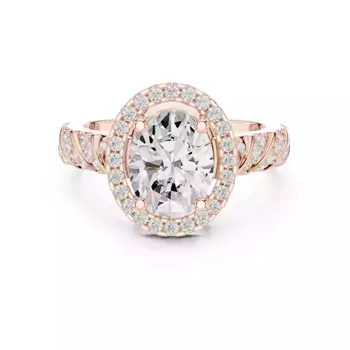 Oval Cut Designer Shank Engagement Wedding Ring 3DM STL Video