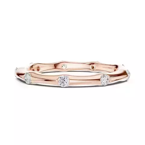 2mm Round Cut Diamond Stackable Wedding Band 3DM STL Video 3D print model