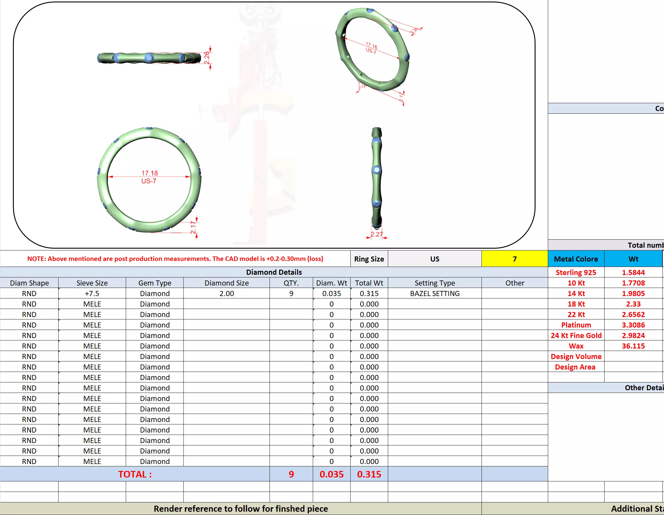 2mm Round Cut Diamond Stackable Wedding Band 3DM STL Video 3D print model_13