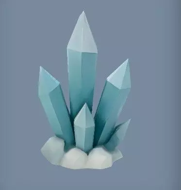 Geometric crystal cluste 3D model_0
