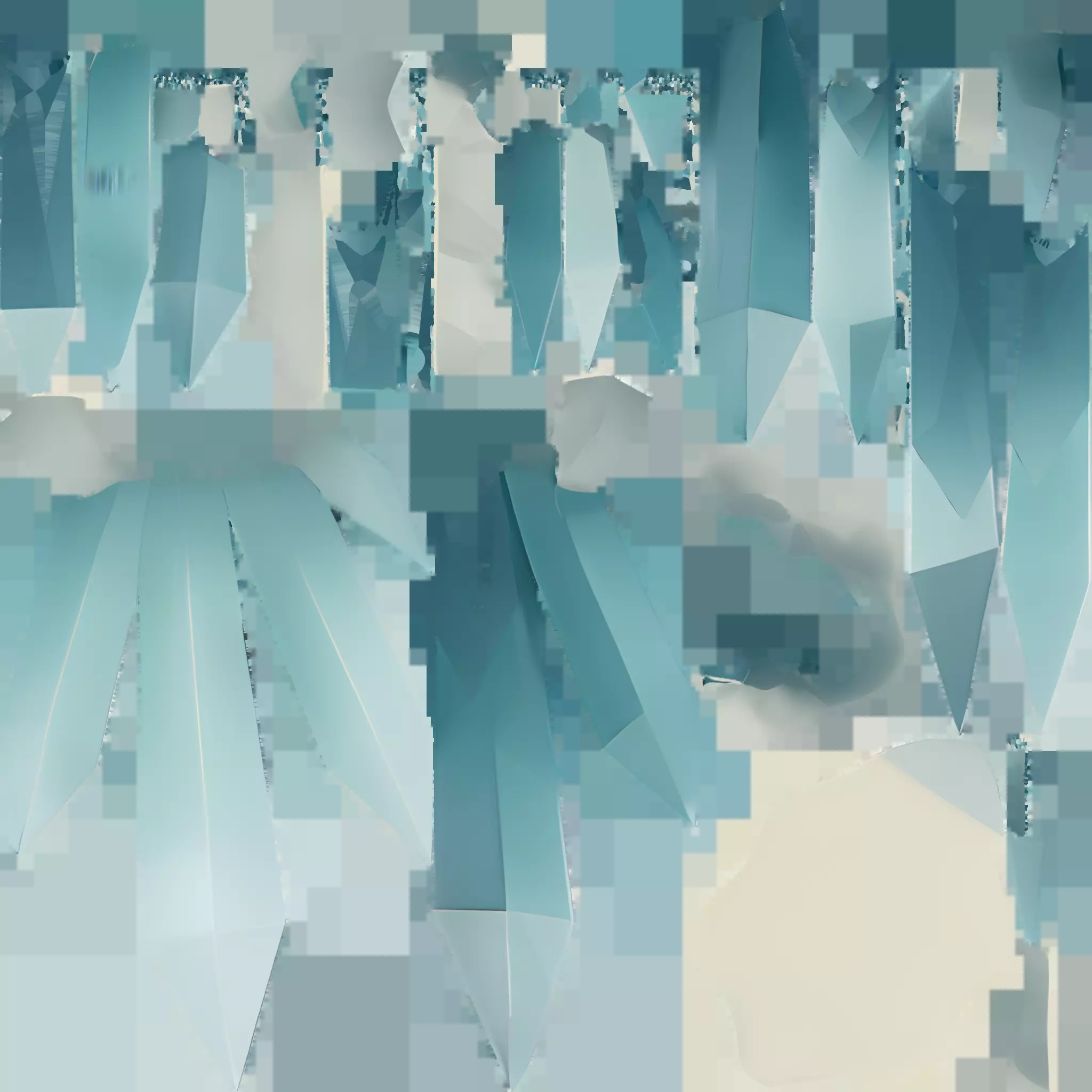 Geometric crystal cluste 3D model_3