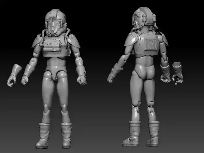 AT-AT Driver One6 Scale Custom STL Files 3D print model AT-AT Driver One6 Scale Custom STL Files 3D print model