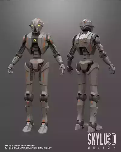 HK-51 Assassin Droid One12 Scale Articulation STL Files