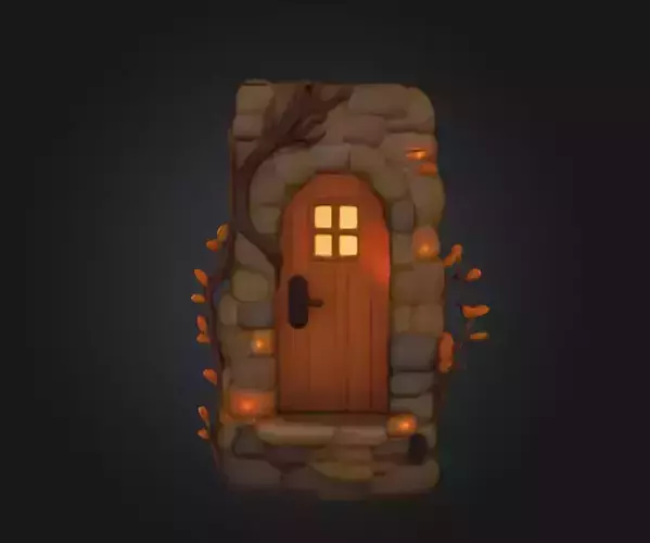 Enchanted Entryway Low-poly 3D model
