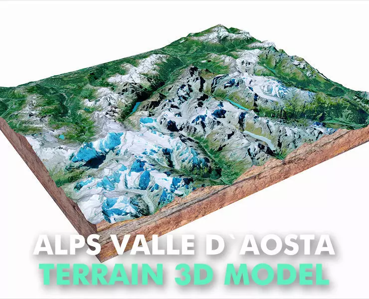 Alps Valle D Aosta Italy 3D model