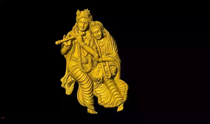 radha krishna printed model